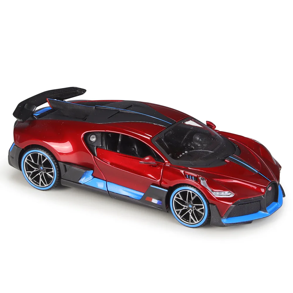 Merck Figure 1:24 Bugatti Divo Roadster Simulation Alloy Car Model Toy with Base Included