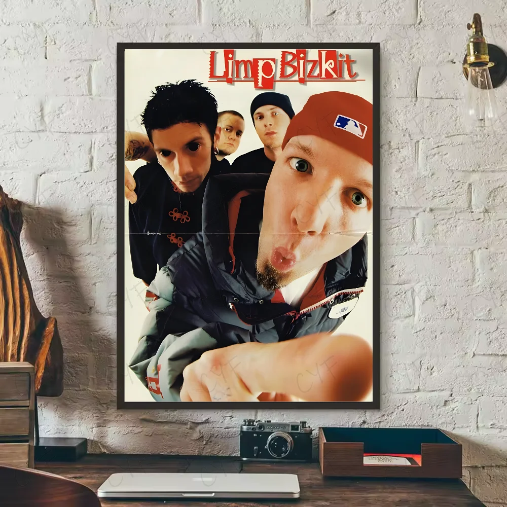 L-Limp Band Bizkit Poster HD Seni Dinding Lengket Tahan Air Rumah Ruang Tamu Kamar Tidur Bar Dekorasi Estetika