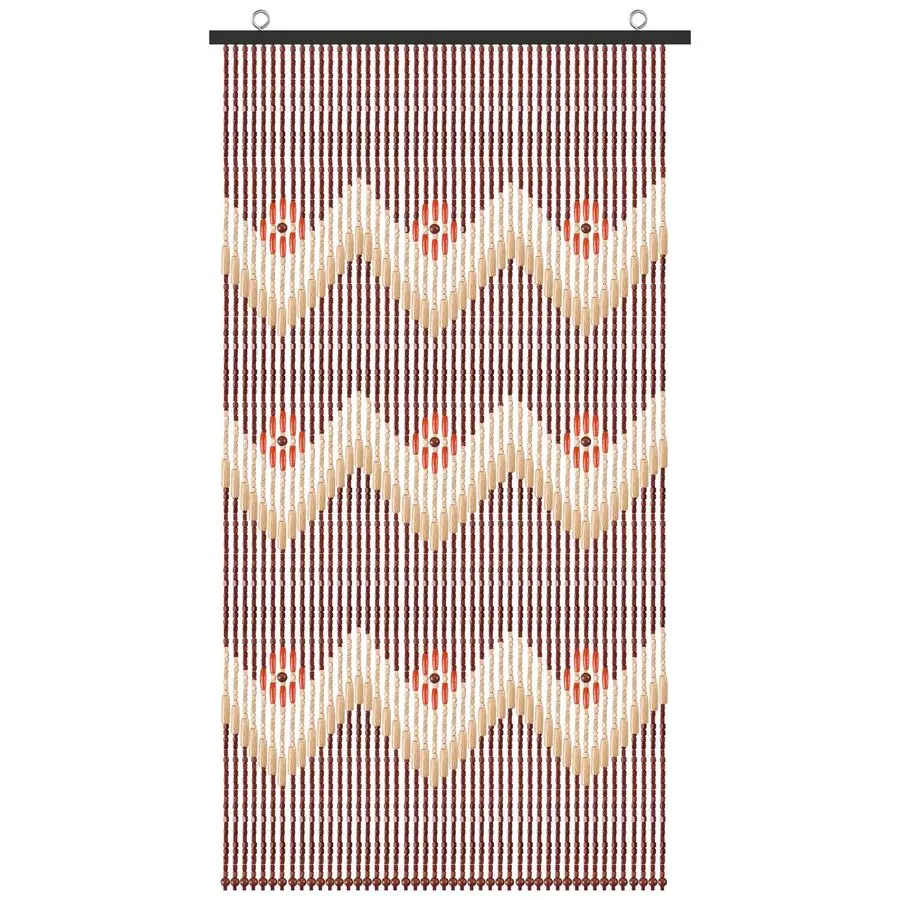 

Natural Wood Bamboo Beaded Curtain Wooden Hanging Room Divider Decorative Handmade Door Bead String Curtains Wall Panel Blinds f