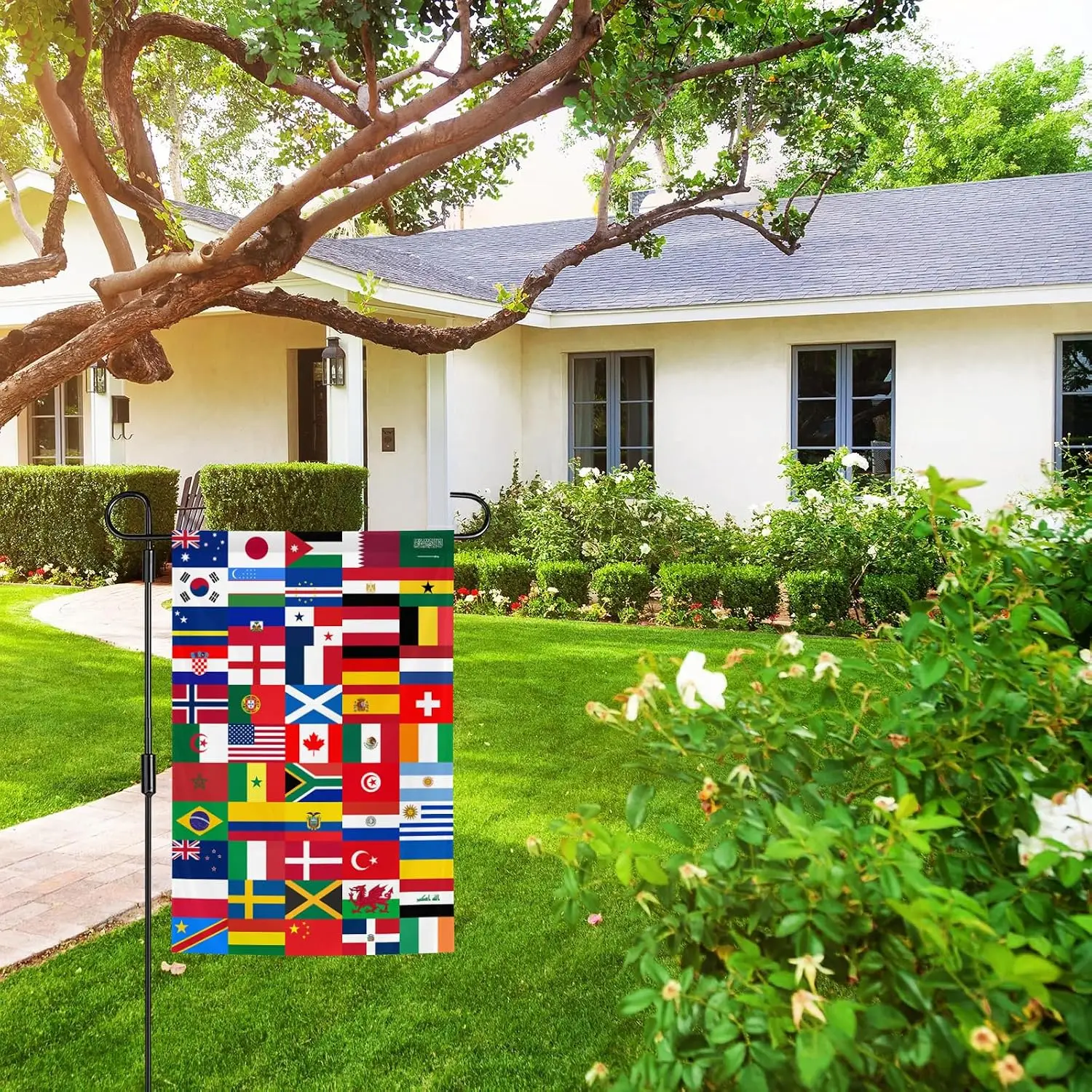 World Garden Flag 12x18 Inch Double Sided Polyester World Flags Decoration for Soccer Fans Gifts, Sports Events Game Day Par llp