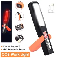 Powerful COB LED Work Light Car Garage Mechanic Lamp USB Rechargeable Flashlight Magnetic Torch Emergency Light Warning Light