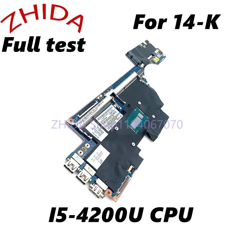 For HP Envy 14-K Series VGU00 LA-9315P 727518-501 727518-001 727518-601 Laptop Motherboard I5-4200U CPU main board Full test