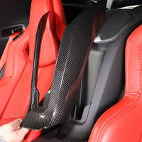 ABS Carbon Fiber For Chevrolet Corvette C8 Stingray Z51 Z06 2020-2023 Car Styling Center Armrest Wireless Charging Cover Trim