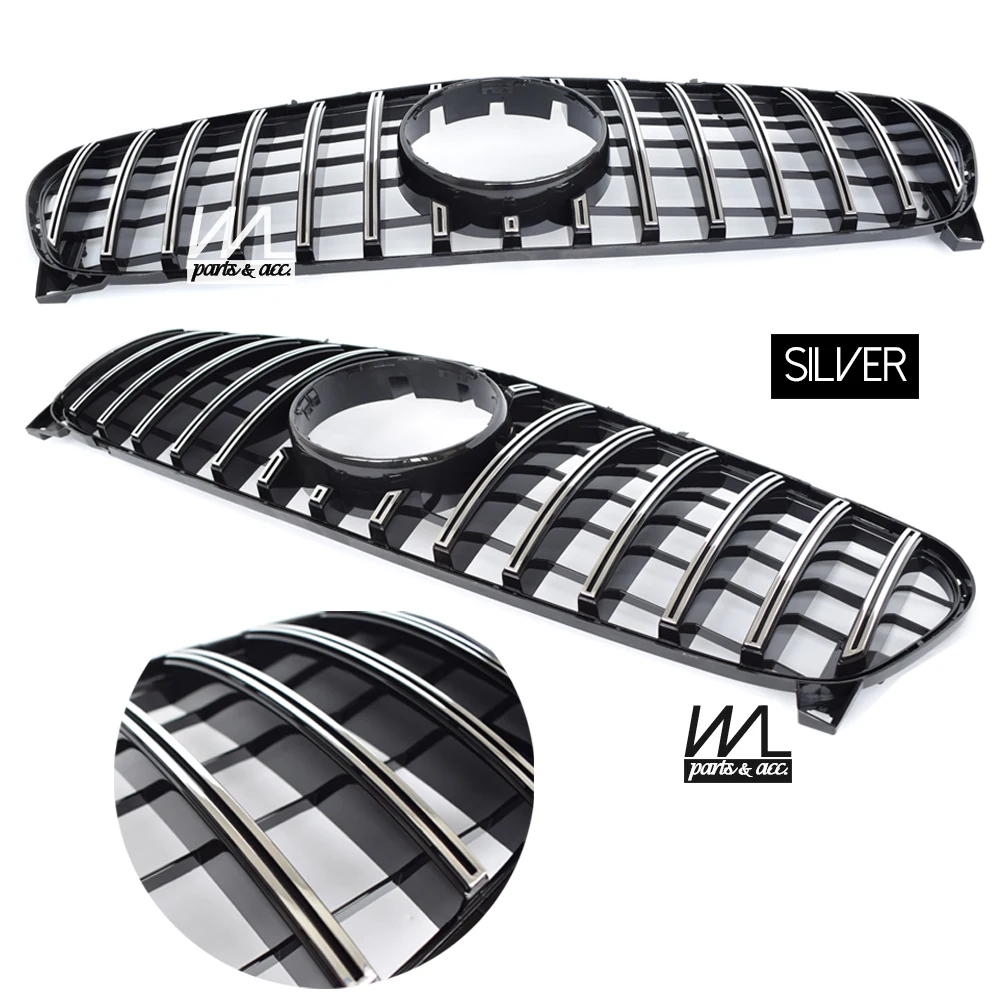 X156 GT Grill, Panamericana Black Front Grille for Mercedes Benz GLA Class X156 2014 - 2019 GLA180 GLA200 GLA250