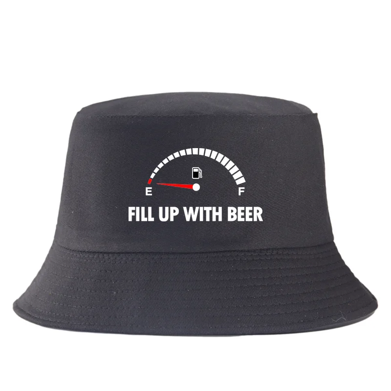 Funny Beer Drinking Bucket Hat Double-Sided Reversible Sun Cap for Men Women BBQ Party Pub Club Casual Fisherman Hat Joke Gift