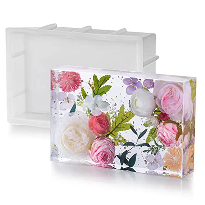 CYL-3X قوالب الراتنج الكبيرة، قوالب السيليكون المستطيلة لصب الراتنج، قوالب راتنجات الايبوكسي للحفاظ على الزهور، الحرف الراتنج #3