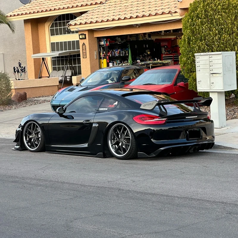 

Carbon Fiber Rear Trunk Boot Tail Spoiler Double-Deck Wing Lip Cayman 718 987 997 998 981 Boxster GT4