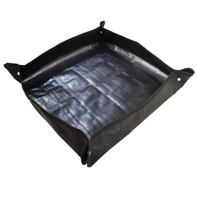 1pc Foldable Plant Pot Tray Indoor Plant Transplant And Mess Control Portable Square Foldable Plant Mat Gardening Accessories