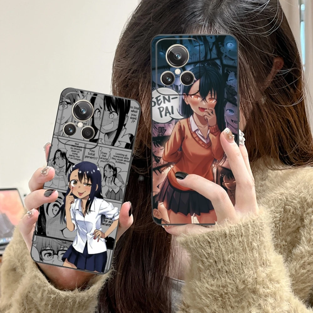 Hayase Nagatoro Anime Mobile Cell Phone Case for Realme GT 2 9i 8i 7i Pro X50 X2 C35 C21 C20 C11 C3 Black Soft Phone Cover Shell