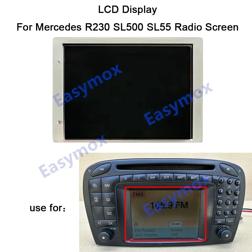 

A2308200689 LCD Display for Mercedes Benz R230 SL500 SL55 AMG Head Unit Radio Command 2.0 Navigation Repairment