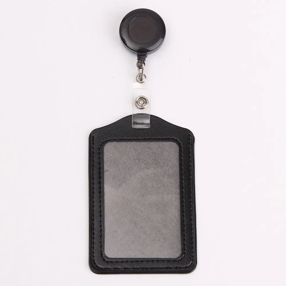 

With Keychains Retractable Pull Badge Holder Transparent Card Cover Credit Cards Protector Bus Card Holder Student Card Sleeves