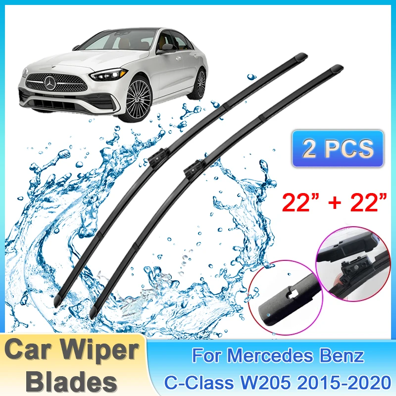 

Car Windscreen Wipers For Mercedes Benz C-Class W205 C-Klasse C 180 C200 C220 C250 C300 Car Front Windshield Wipers Accessories
