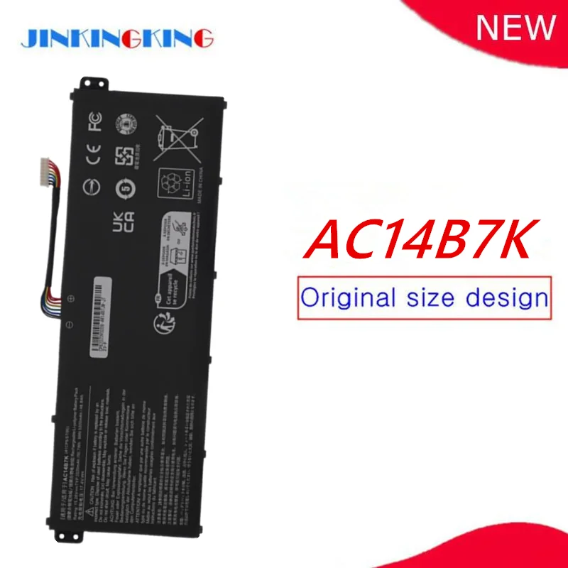 

AC14B7K Laptop battery FOR Acer Spin 5 SP515-51GN Swift SF314-52 For Nitro 5 AN515-42 15.28V 3320mAh/50.7WH