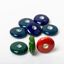 Ceramic Round Beads for DIY Crafts Multiple Colors Available Jewelry Making Supplies Pack of 2