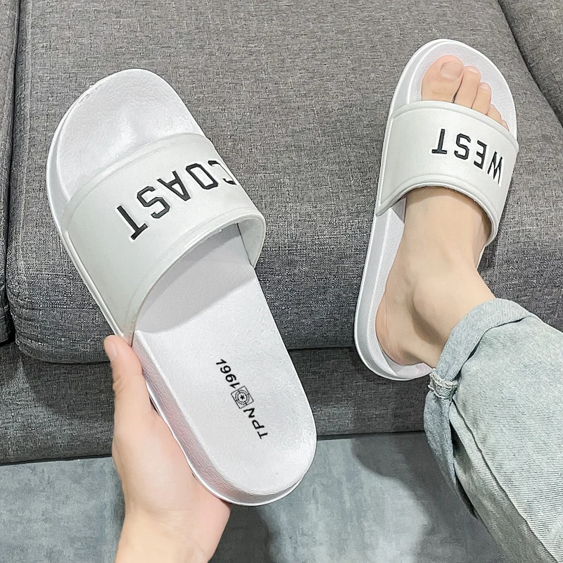 Men\'s Dinosaur Slides Breathable Cool Beach Sandals Men Slippers Lightweight Bone White Plus Size 39-46 Summer Fashion Trends