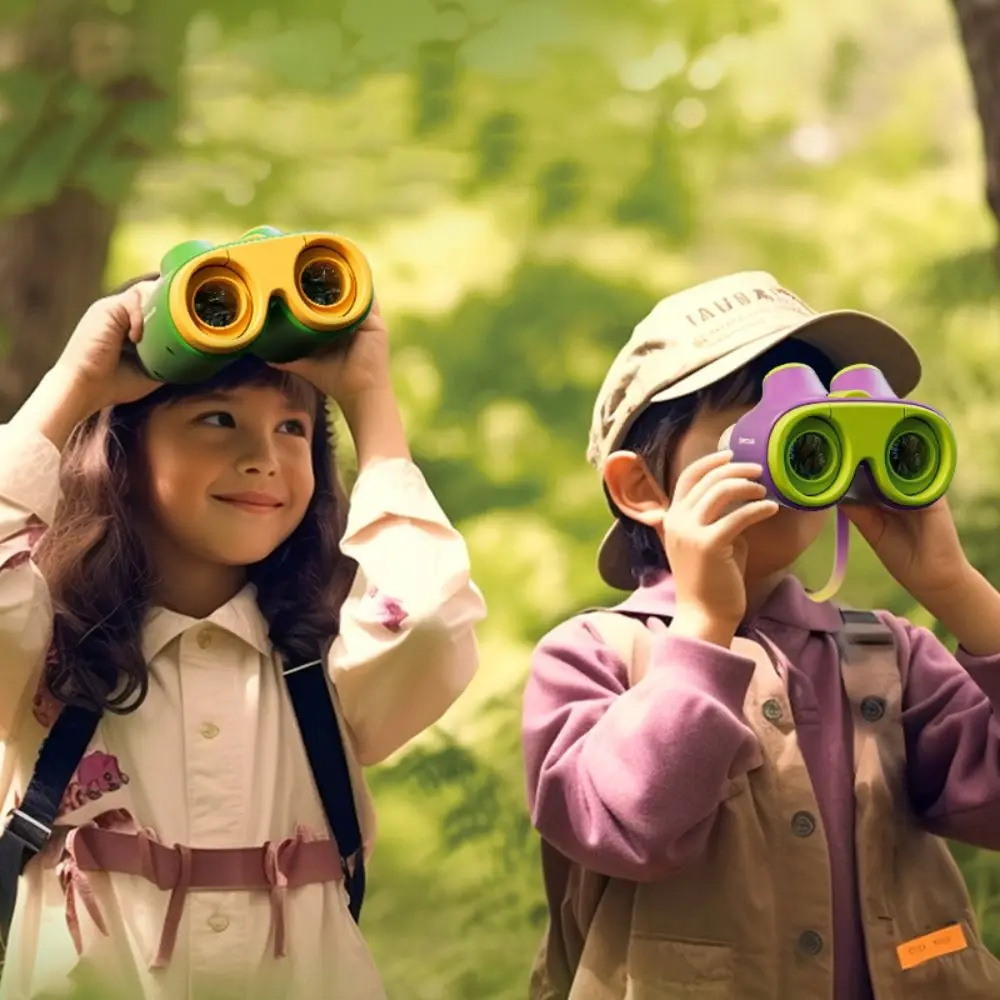 Plastic Children Binoculars Educational Toys HD Magnifier Portable Magnification High Magnification Science Exploration