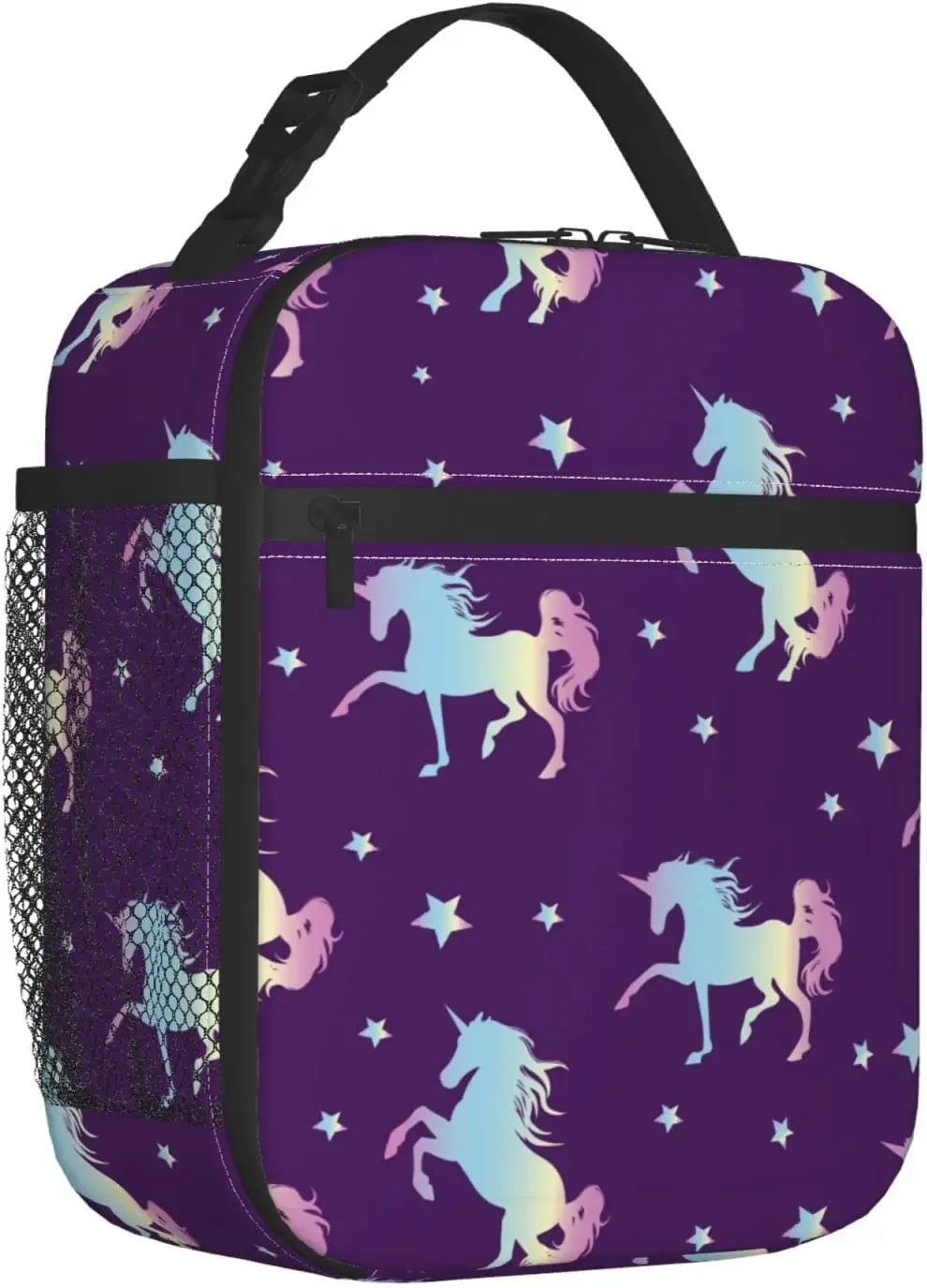 Cute Unicorn Lunch Box Insulated Reusable Lunch Bag Cooler Bag for Women Men Boys Girls Work Picnic Hiking