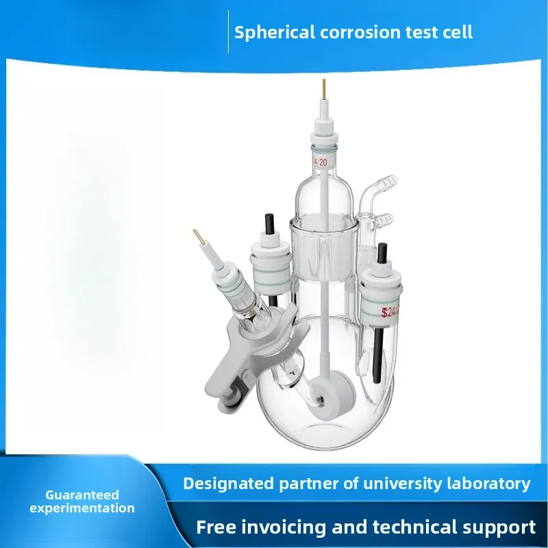 Single Double Layer Spherical Corrosion Test Electrochemical Cell for Lab Research Electrode Analysis