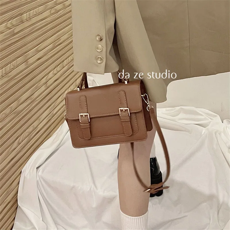 Small Square Bags For Women\'s 2024 New Trendy Simple Versatile Shoulder Crossbody Bag Commuter Texture Minimalist Ladies Handbag