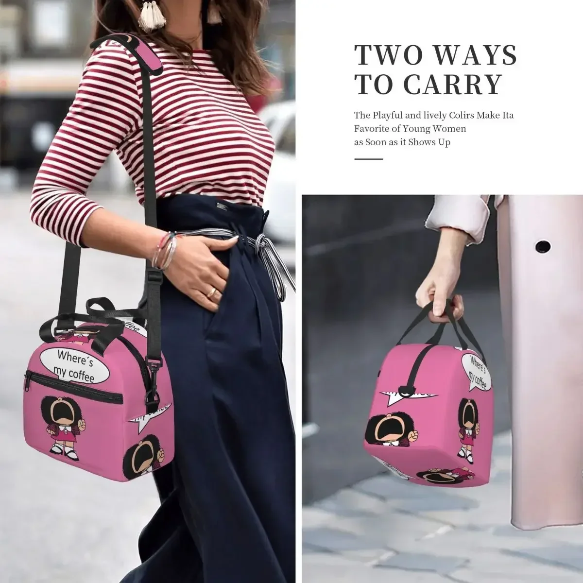 

Coffee Merch Large Insulated Lunch Bag With Adjustable Shoulder