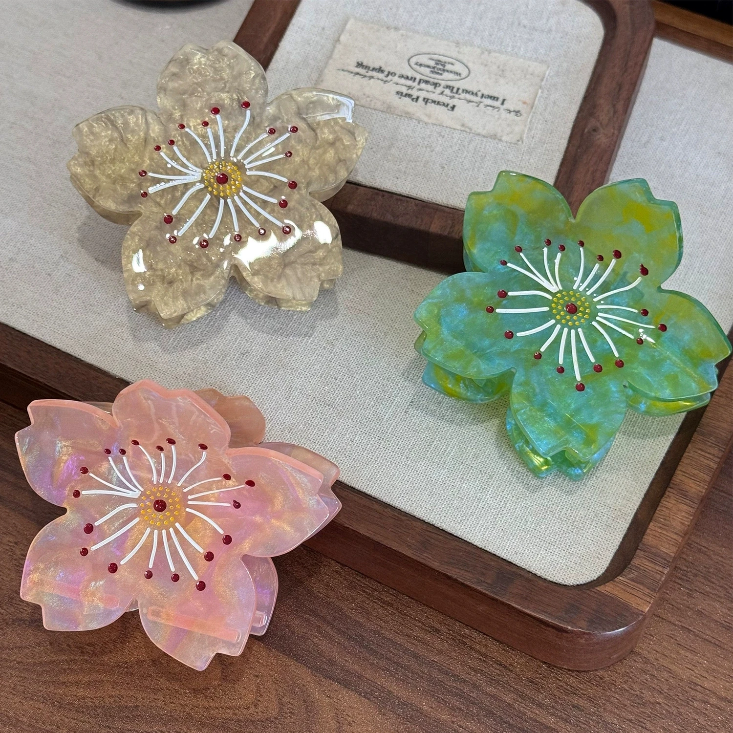 

2026 ручная работа, заколка для волос в форме сладкого цветка, коготь для женщин, необычный ацетатный аксессуар для волос, женские украшения для волос