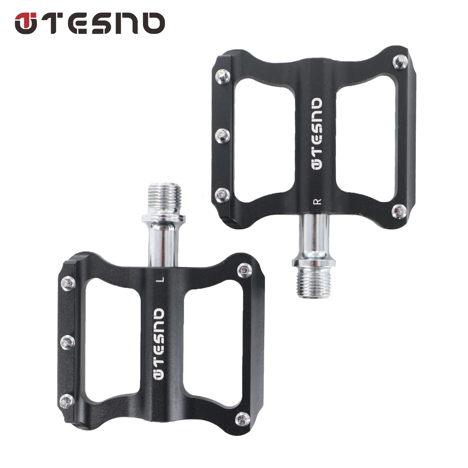 TESNO مختومة تحمل دواسات الدراجة عدم الانزلاق CNC سبائك الألومنيوم العالمي صالح Brompton دراجة الطريق الجبلية BMX دراجة الملحقات #4