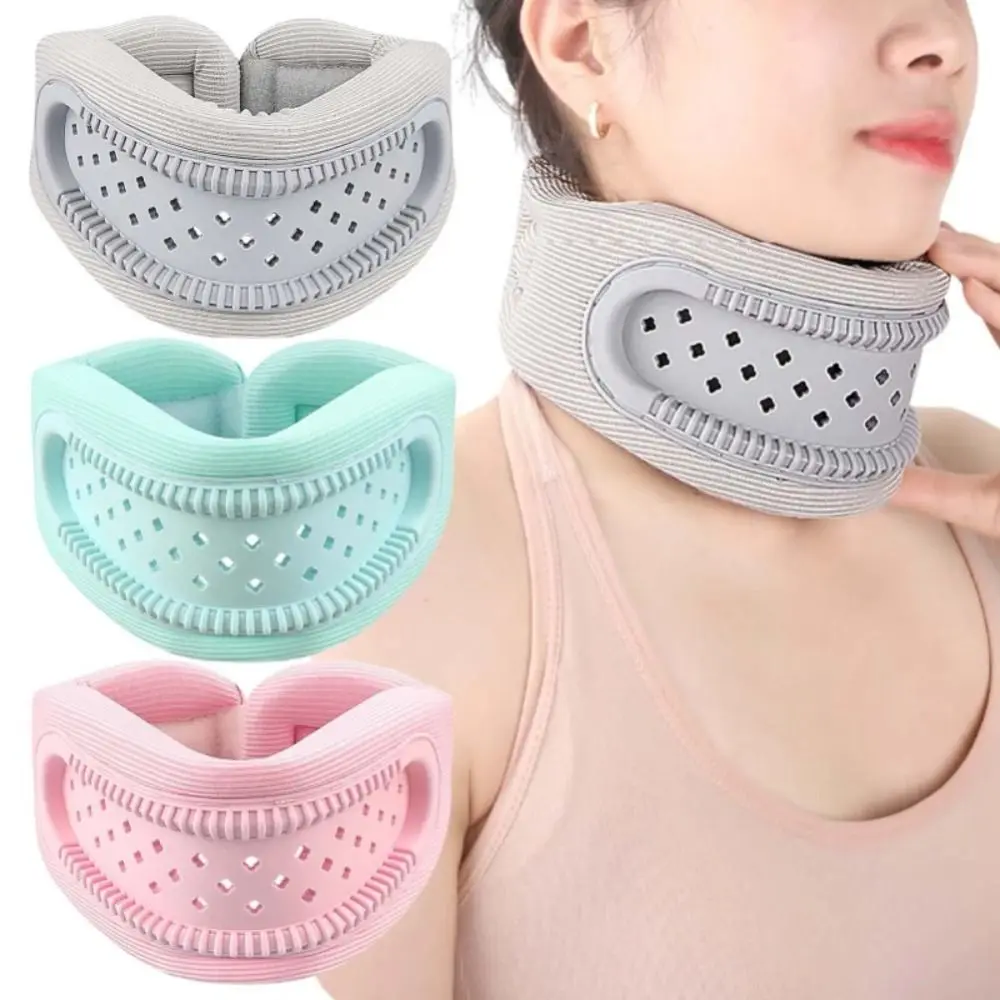 

Soft Breathable Neck Brace Ice Silk Adjustable Cervical Collar Hollowing Out Cervical Pressure Relief Neck Traction Device