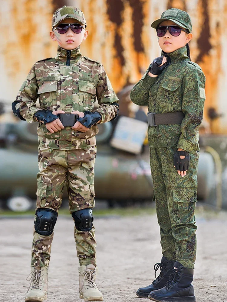 Tuta mimetica Tattiche all'aperto per ragazzi Prestazioni di formazione militare della scuola primaria Regalo di compleanno per ragazze