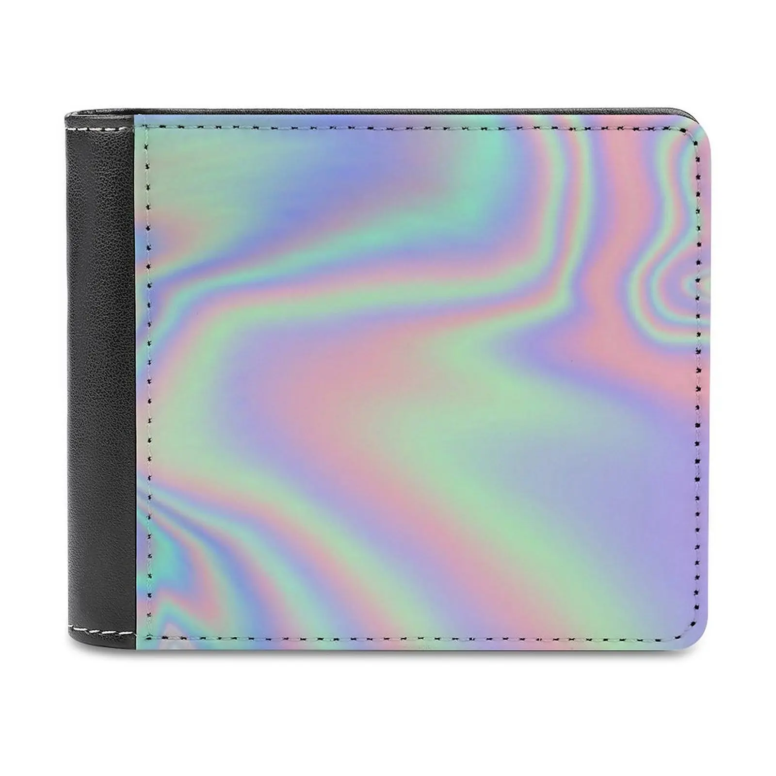 Holographic Pattern New Men Wallets Pu Leather Men Purse High Quality Male Wallet Psychedelic Material Shine Shiny Rainbow