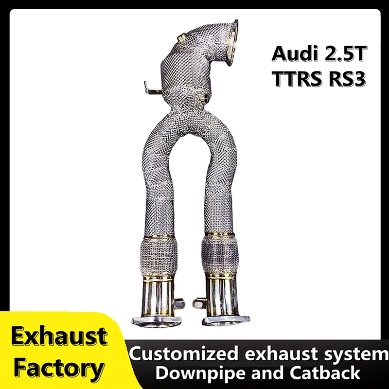 For TTRS AUDI RS3 2.5T 2016-2023 8V 8Y Sedan Sportback stainless steel head section exhaust pipe system downpipe exhaust