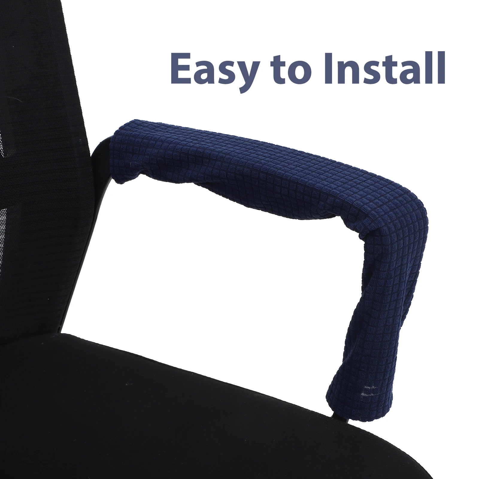 ปลอกหุ้มที่วางแขนเก้าอี้สำนักงาน 1 คู่ กันน้ำ ยืดหยุ่น ถอดออกได้ แผ่นรองกันกระแทกสำหรับเก้าอี้ปรับเอน ปลอกหุ้มที่วางแขนแบบถอดได้