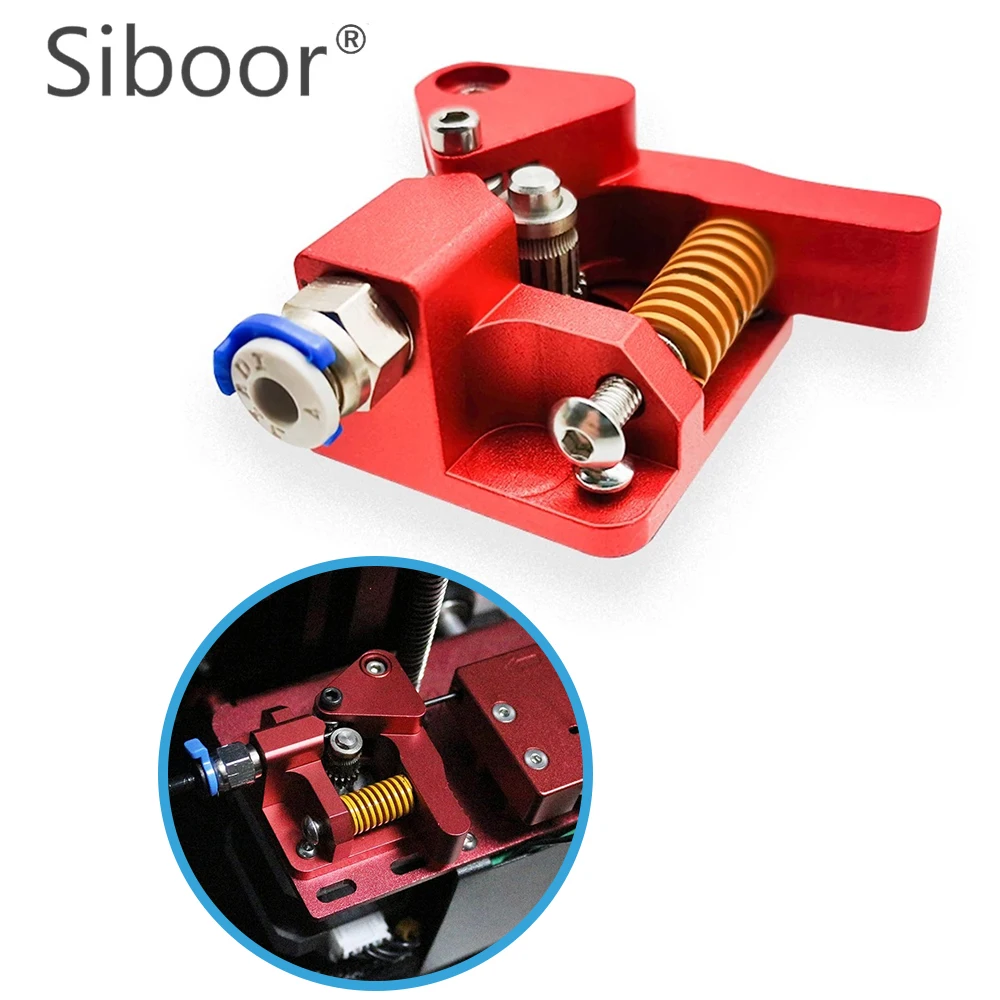 

Upgrade Dual Gear Mk8 Extruder for 3d printer Extruder Ender 3 CR10 CR-10S PRO RepRap 1.75mm Aluminum Drive Feed Double Pulley