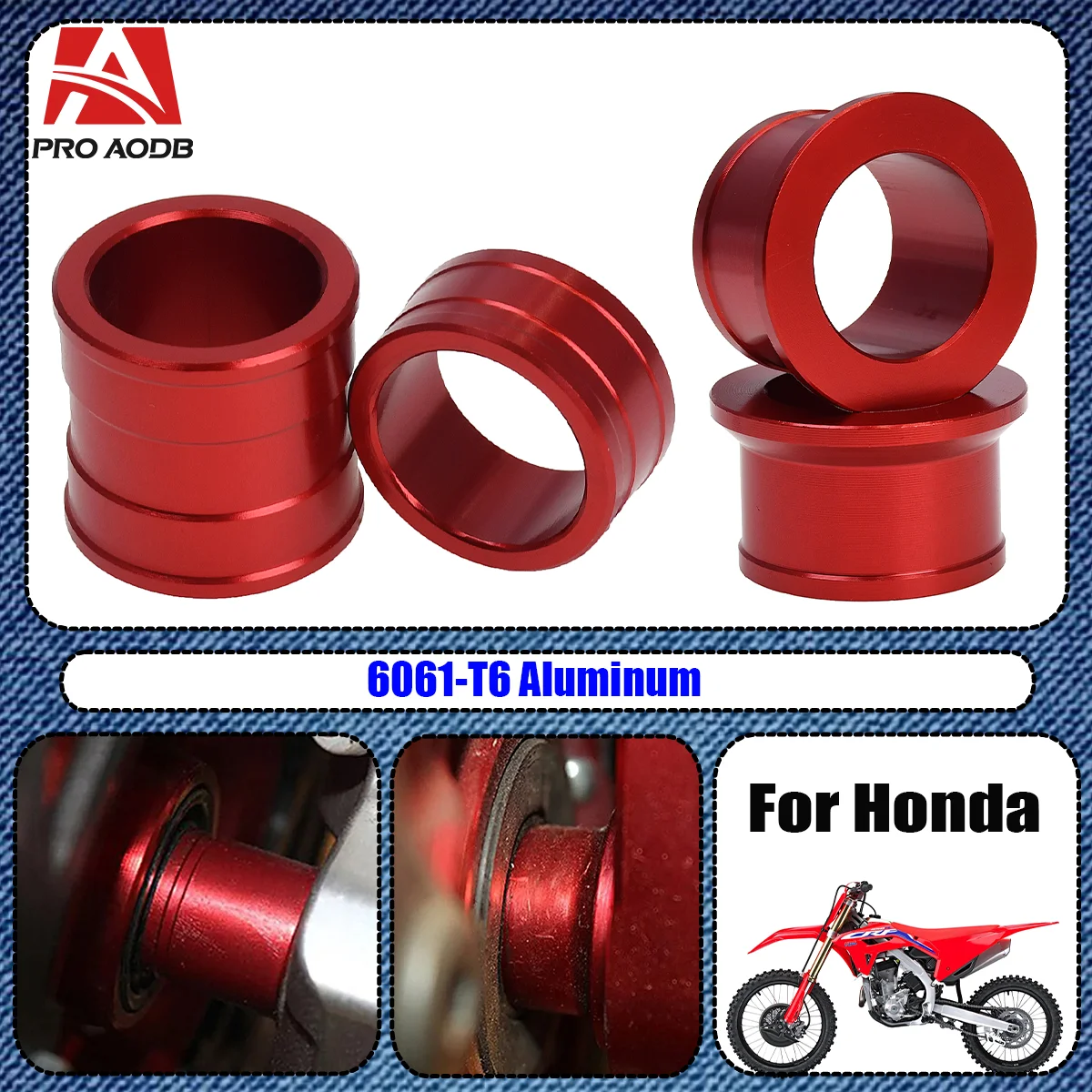 

Motorcycle CNC Front Rear Wheel Hub Spacer For HONDA CRF450X CRF450L CRF 250R 450R 2004-2020 CR125R CR250R CRF250R CRF450R