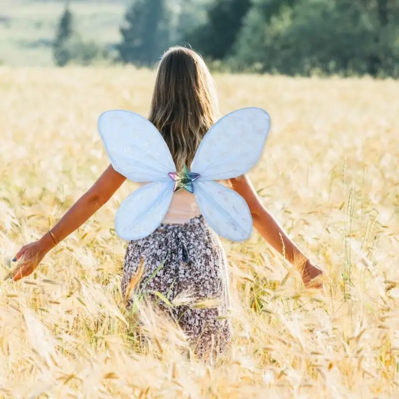 2025 Nieuwe Sparkles Angel Wing Large Fairys Butterfly Wing Fairys Wing Halloween Princess verkleed kostuums voor vrouwelijke