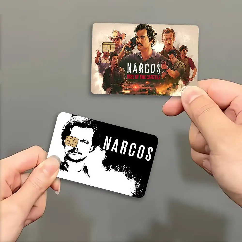 Narcos TV Series Pablo Escobar Anime Cartoon Bear Skin Sticker Film Tape Case for Big Credit Debit Card Front Side