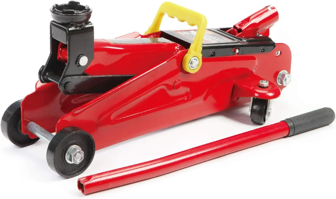 

2 Ton Hydraulic Trolley Floor Jack, 4000 lb Capacity, Red - Heavy-Duty Service Tool