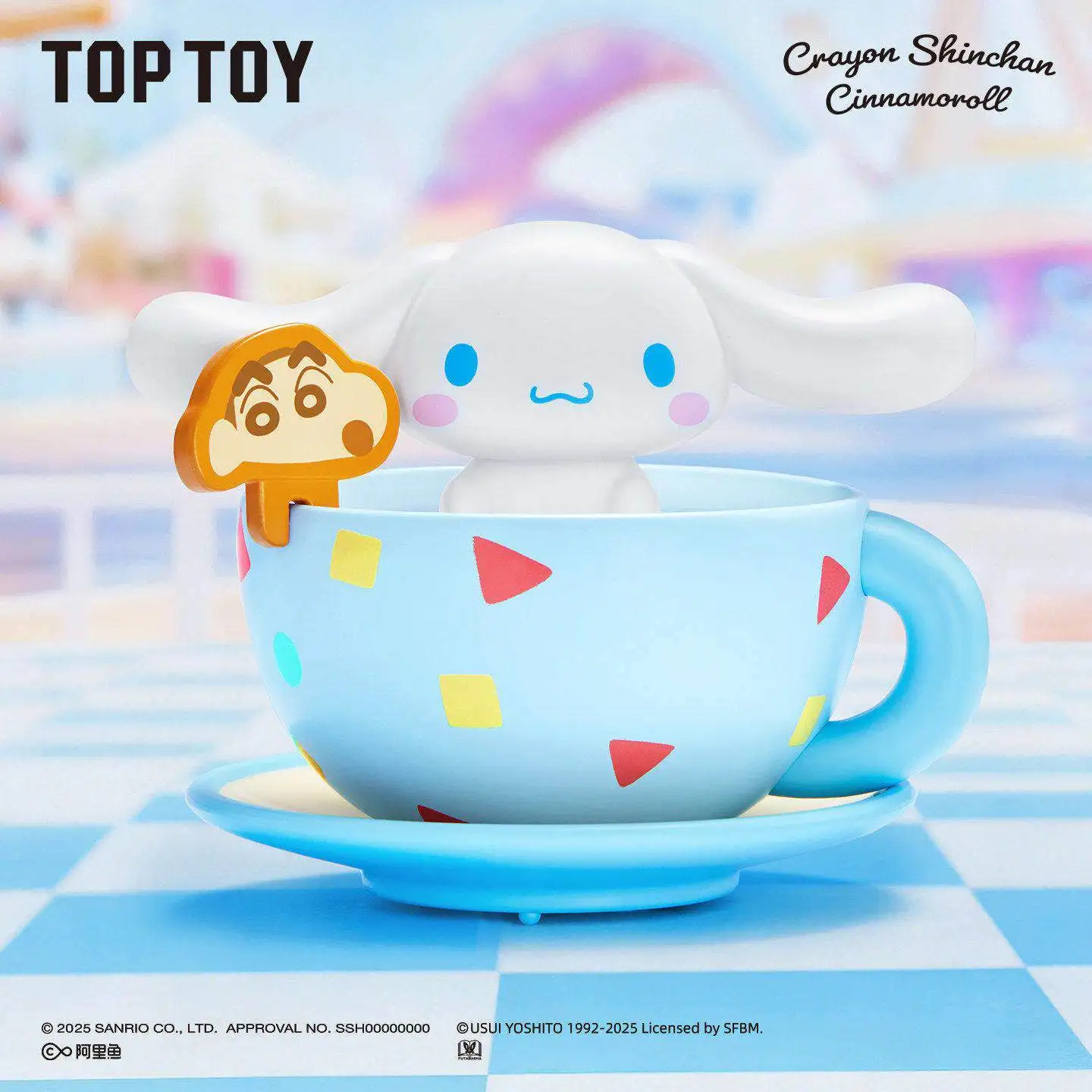 Origianl Cinnamoroll Crayon Shin-Chan Wonderland Series Blind Box Kawaii Desktop Ornament Cute Collectible Figurines Girl Gift view 4