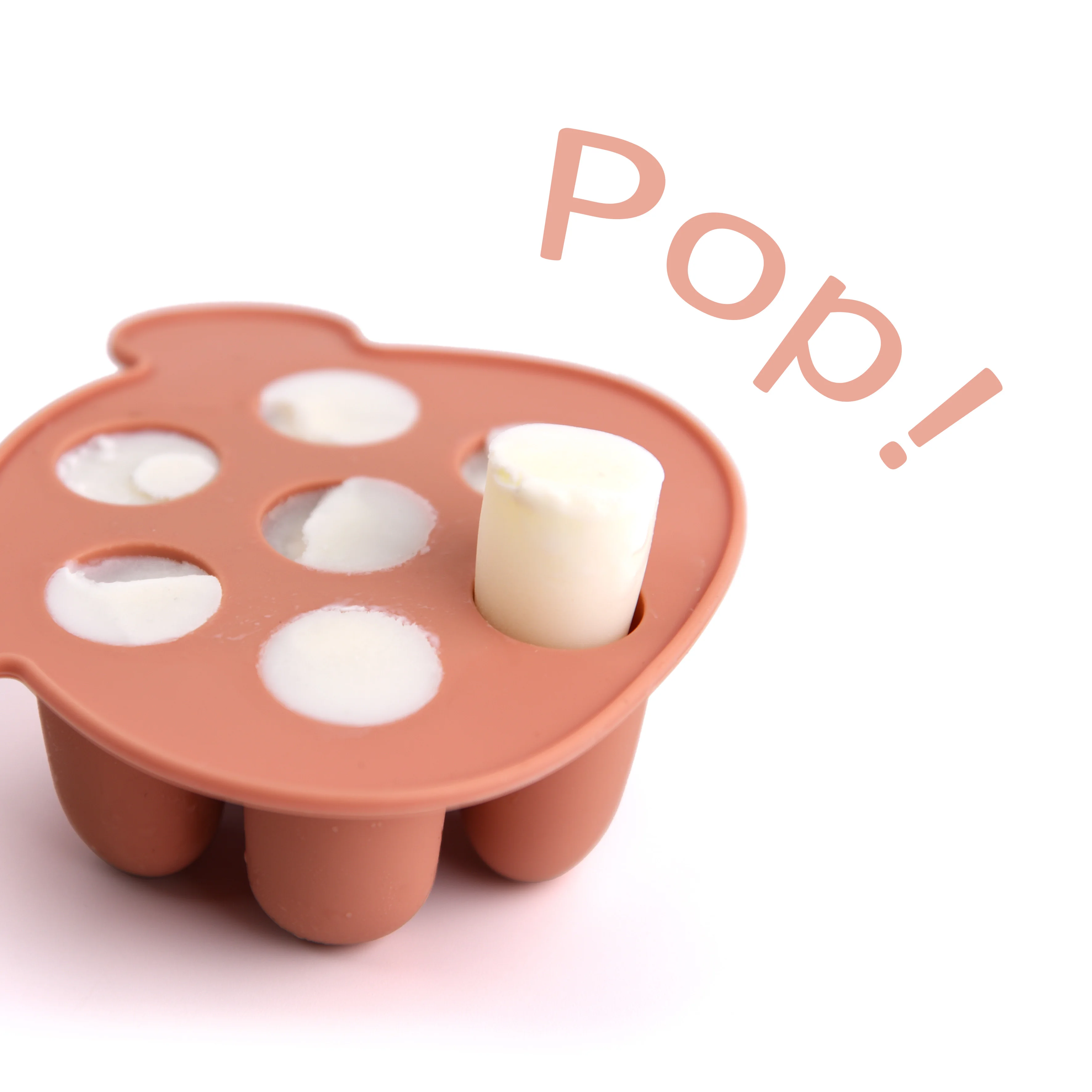 100 % Food Grade Silicone Bear Deign Ice Mold With Lid Silicone Ice Cube Tray Mold For Breastmilk Popsicle