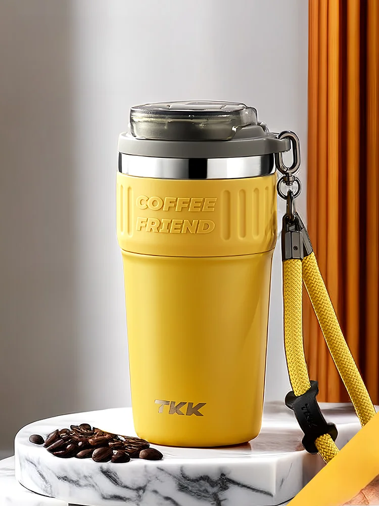 CeramicSteel Coffee Ceramic Travel Mug Ceramic Rim & Inner Coating on Insulated Stainless Steel Tumbler Durable 316Stainless