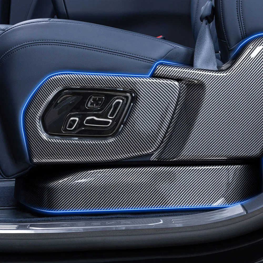 For Zeekr 9X 2025-2026 Car Front Rear Seat Side Anti Kick Texture Scratch Resistant Protective Sticker Modification Accessories