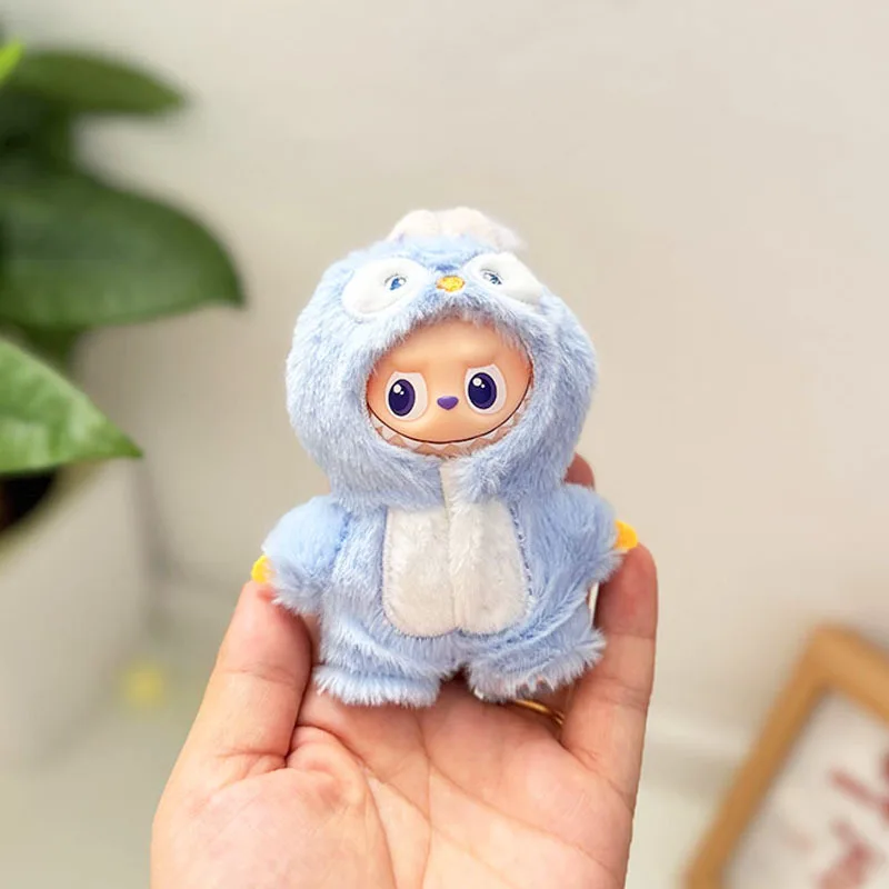 ชุดตุ๊กตา Labubu น่ารัก ชุดกุ้งทอด สำหรับตุ๊กตา Labubu ขนาดเล็ก 4.0 ชุดผึ้งสีเหลือง ไดโนเสาร์ ฉลาม อุปกรณ์เสริมตุ๊กตา