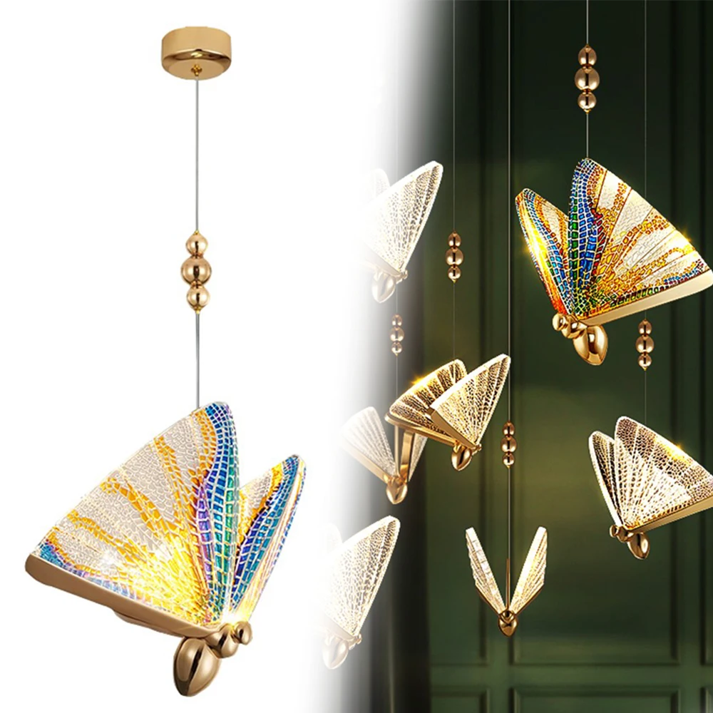 

Modern Butterfly LED Pendant Light Indoor Lighting Bedside Led Lights For Home Decoration Staircase Bedroom Room Decor