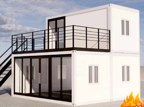 Prefabricated colored steel material Prefab Bolt Container House ,Integrated housing building control modular