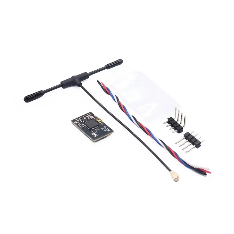 AS96-ELRS 2.4G RX Crossover Receiver Model FPV NANO Expresslrs With T Type Antenna Support Wifi Upgrade Drone Receiver