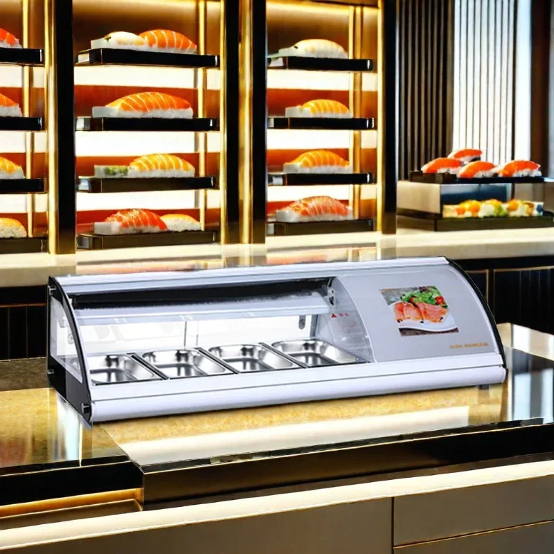 sushi showcase food display refrigerated showcase countertop display cooler