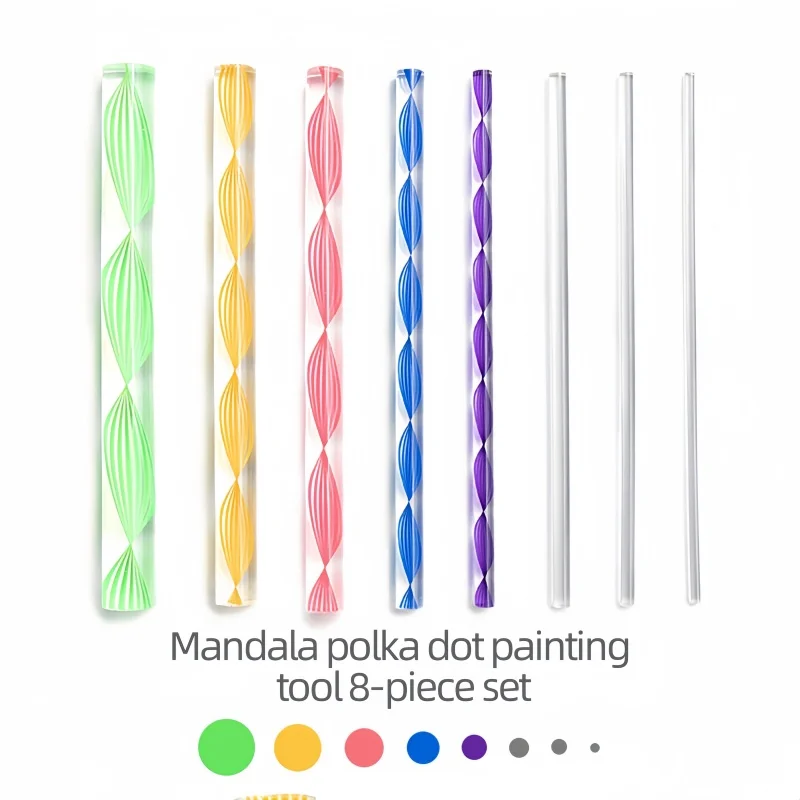 Mandala polka Dot Painting tool 8-piece stone painting pen dot paint stick polymer clay tool