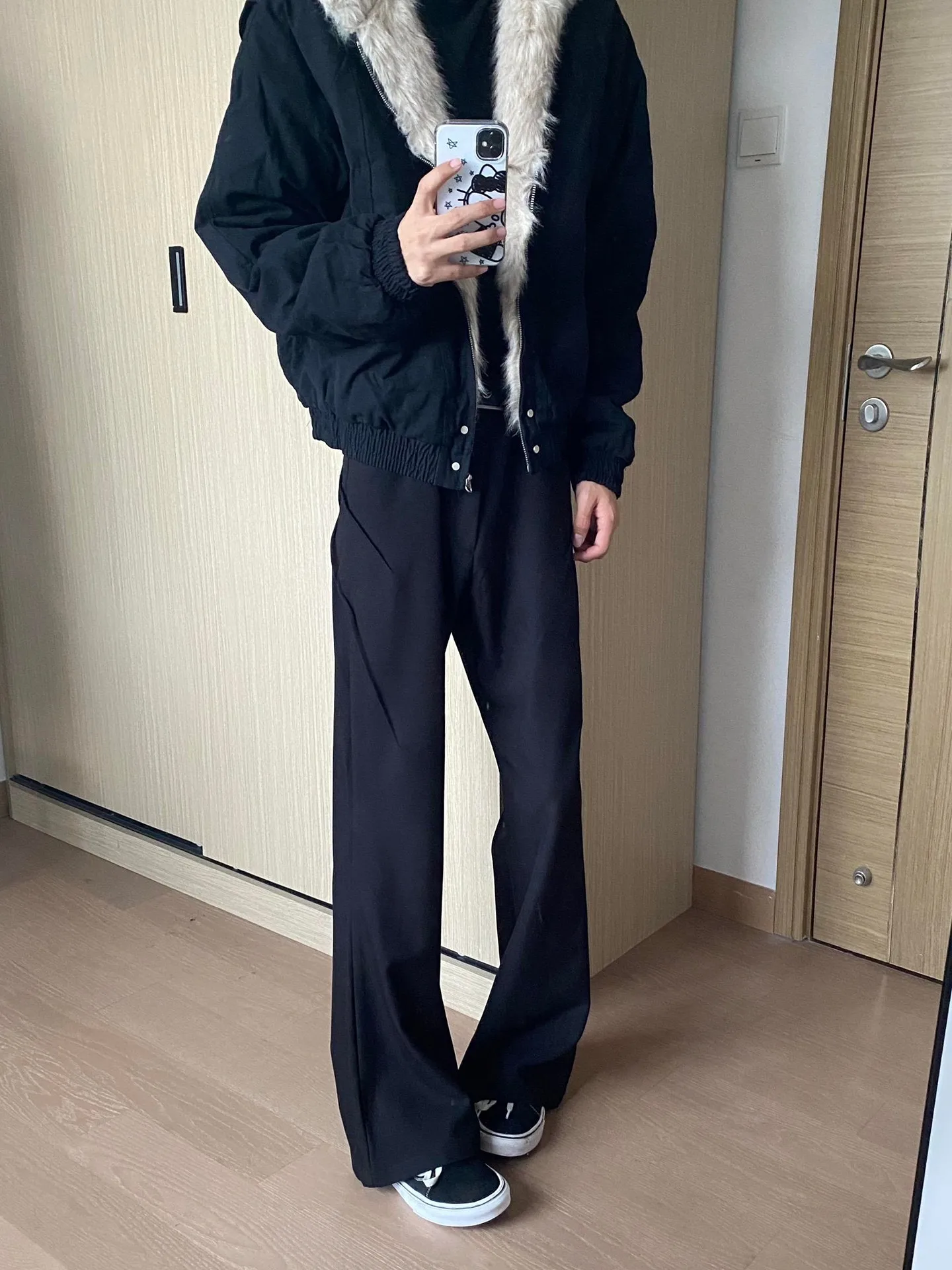 Bla Cleanfit High Waist Extended Length Casual Pants Men's Faion Trousers Knife  Wide Leg Suiting Casual Trousers