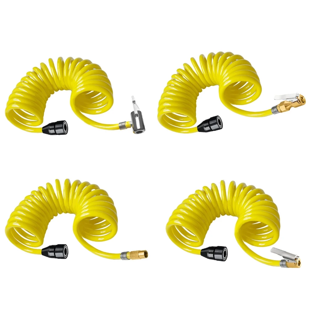 

1pc Tire Inflation Hose Universal Pump Extension Tube Heavy Duty Air Inflator Connector Flexible Tire Air Compressor Hose