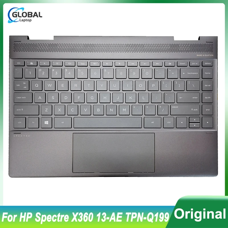 

Original Laptop US Keyboard for HP Spectre X360 13-AE TPN-Q199 Palmrest Backlit Top Case Upper Cover English Brown 942040-001