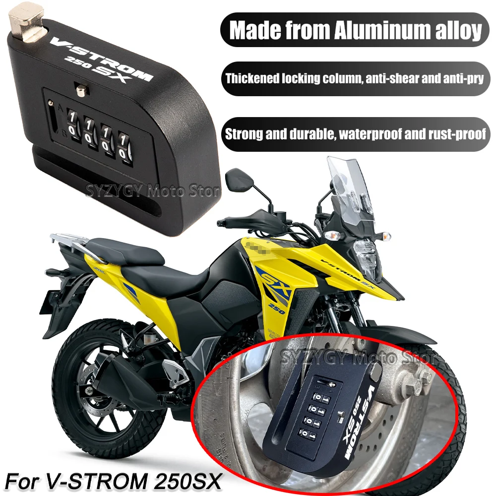 

For V-strom 250sx v-strom 250sx Motorcycle Wheel Password Disc Brake Lock Anti-pry Disc Lock Protect Rust-proof Anti-theft Lock